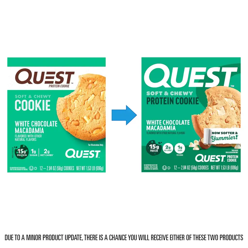 Quest Nutrition White Chocolate Macadamia Protein Cookie 15g Protein 1g Sugar 2g Net — 15 g