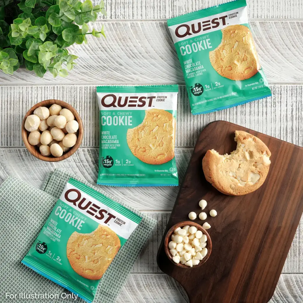 Quest Nutrition White Chocolate Macadamia Protein Cookie 15g Protein 1g Sugar 2g Net — Sports Nutrition