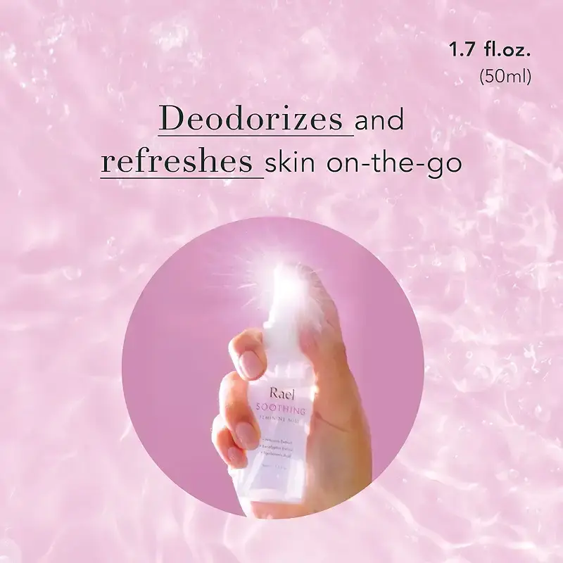 Rael Soothing Intimate Feminine Mist - Unscented, pH-Balanced, Paraben Free, On The Go — Rael