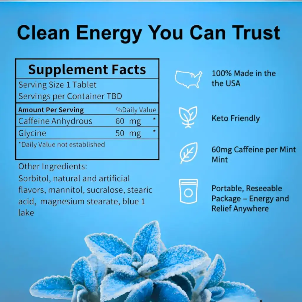 Rally Caffeine Mints 60 Milligram Instant Energy Fresh Breath Caffeinated 0 Sugar Natural — Sports Nutrition
