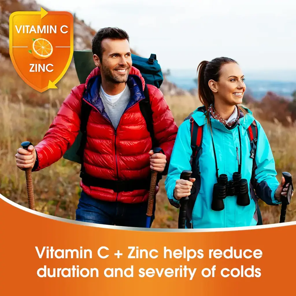 Redoxon Double Action Vitamin C And Zinc - Vitamin C With Zinc Effervescent Tablets For — Orange