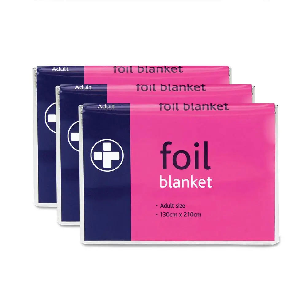 Reliance Medical Foil Blanket Adult Size Pack of 3