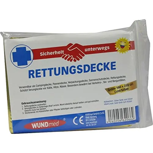 RESCUE BLANKET 160x210 cm gold/silver 1 pc