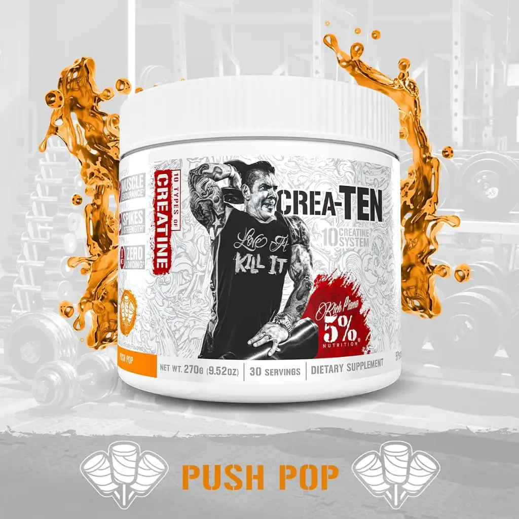 Rich Piana 5% Nutrition CreaTEN 10 Creatine Blend | Flavored Creatine Powder for Muscle — Sports Nutrition