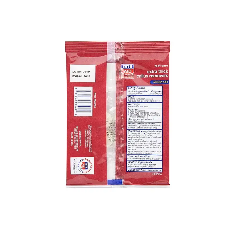 Rite Aid Extra Thick Callus Remover for Feet - 4 Pads/4 Medicated Patches | Salicylic — pack of 4