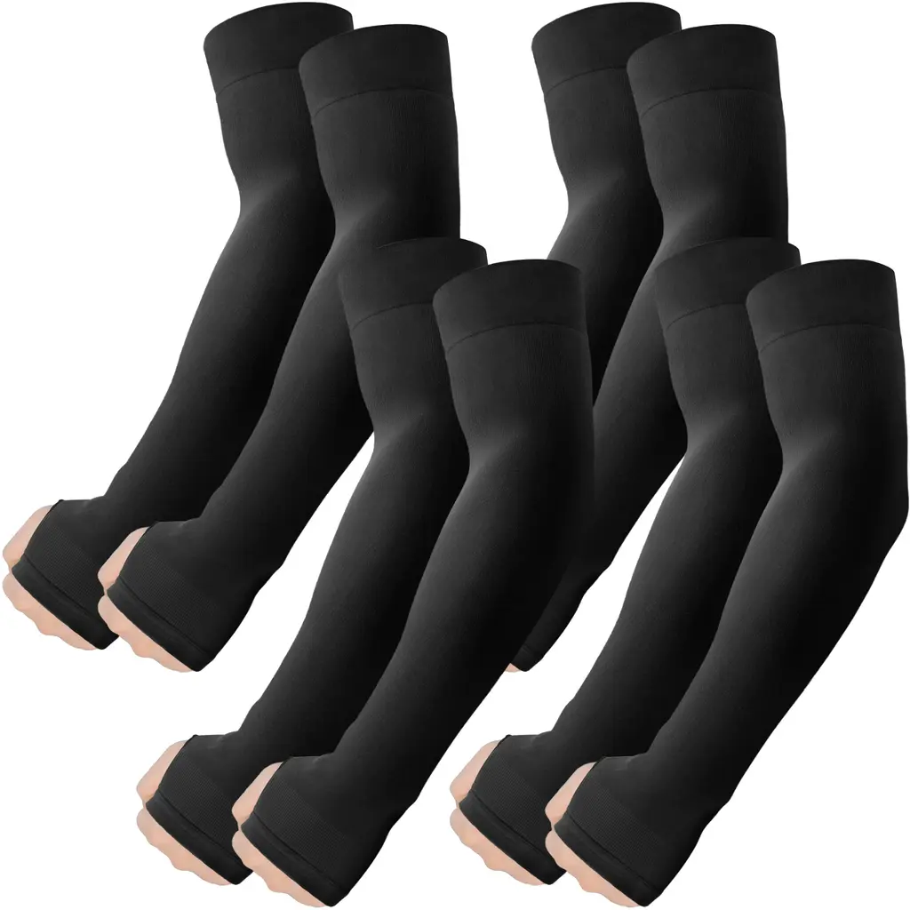 Roxun Cooling Arm Sleeves with Thumb Hole — 4 Pairs — product image