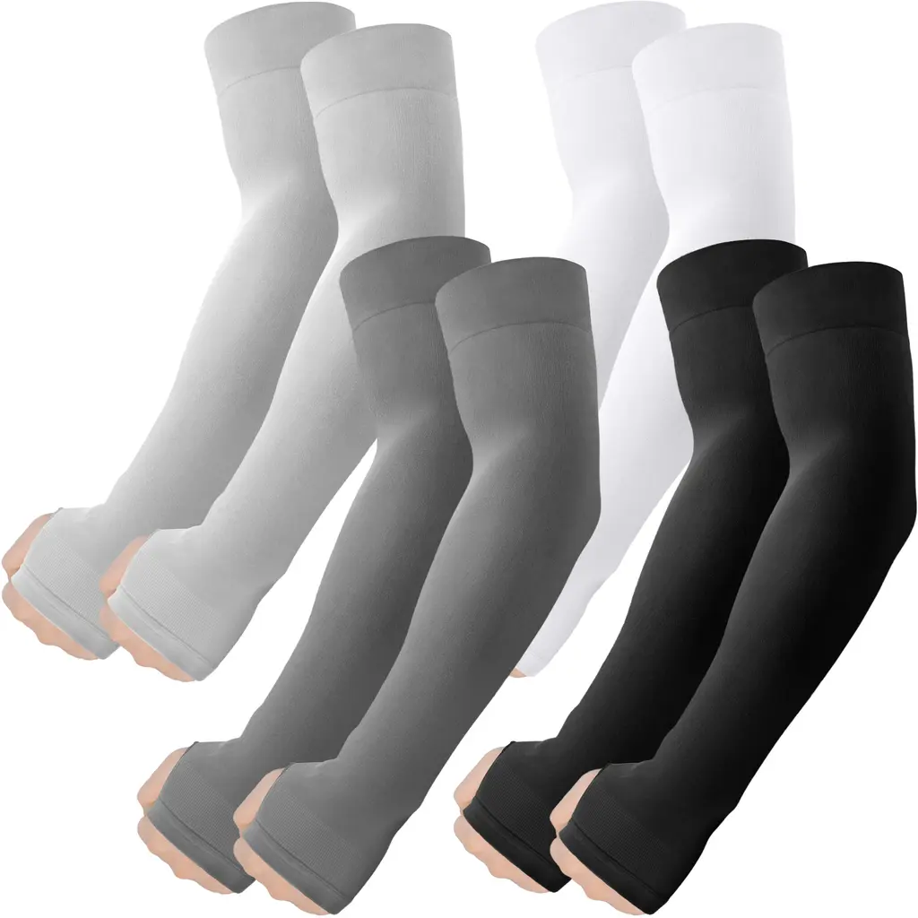 Roxun Cooling Arm Sleeves with Thumb Hole — 4 Pairs, view 2
