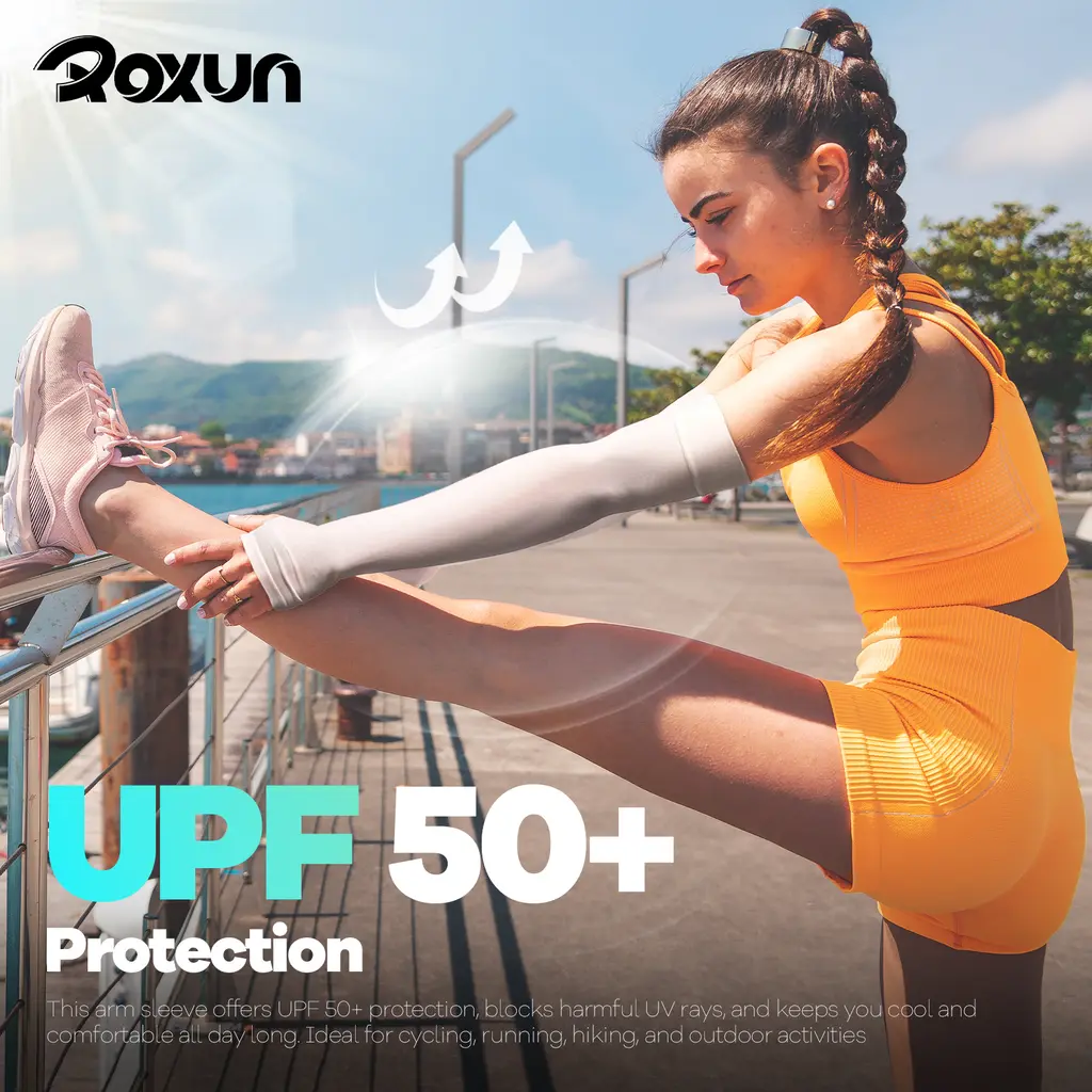 Roxun Cooling Arm Sleeves with Thumb Hole — 4 Pairs, view 6