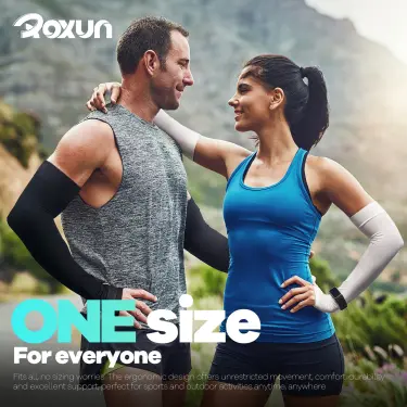 Roxun Cooling Arm Sleeves with Thumb Hole — 4 Pairs, view 33
