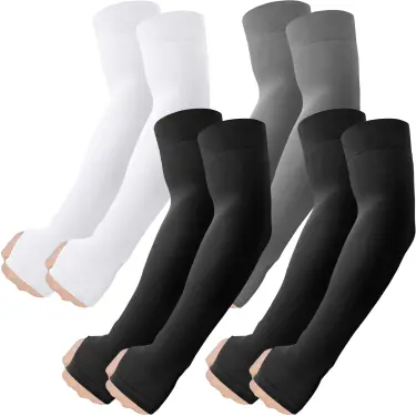 Roxun Cooling Arm Sleeves with Thumb Hole — 4 Pairs, view 40