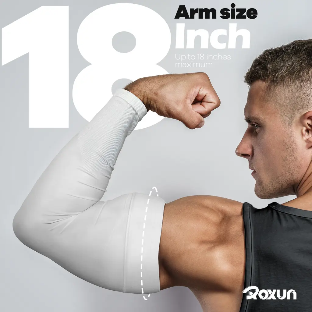 Roxun Plus Size Cooling Arm Sleeves — 2 Pairs, view 4