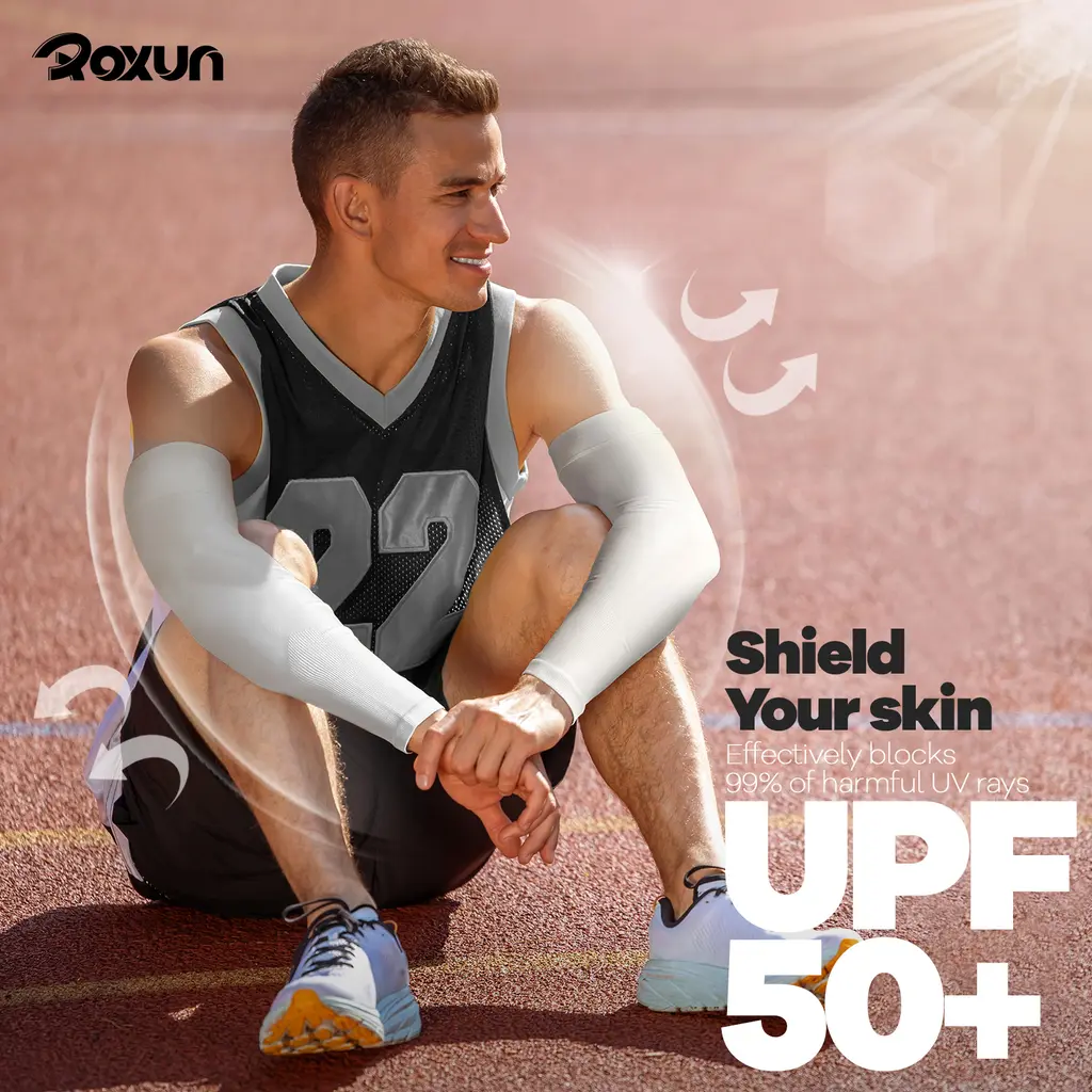 Roxun Plus Size Cooling Arm Sleeves — 2 Pairs, view 7
