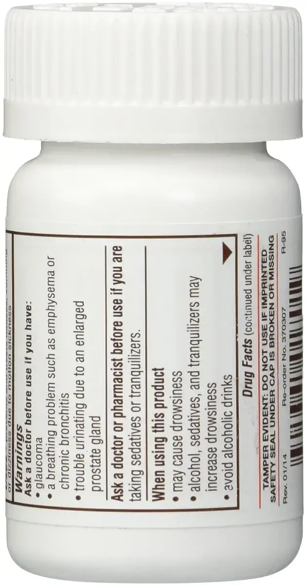 Rugby Meclizine Tablets 12.5mg, 100 Count 100 Count (Pack of 1) — 12.5 mg