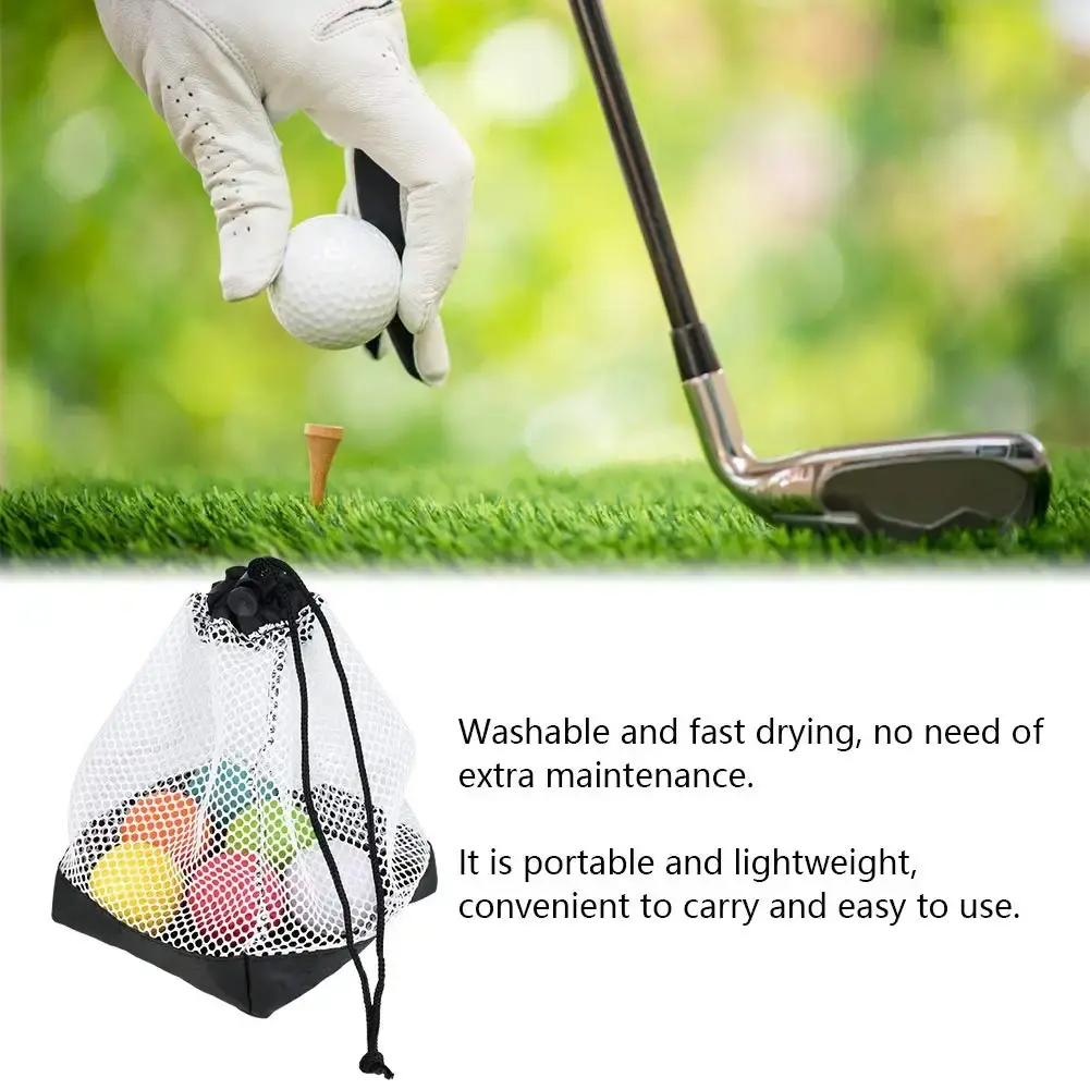 Ruiqas Golf Ball Bag, Mesh Drawstring Pouch 36 Golf Balls Storage Net Bag Golf Accessory — Ruiqas
