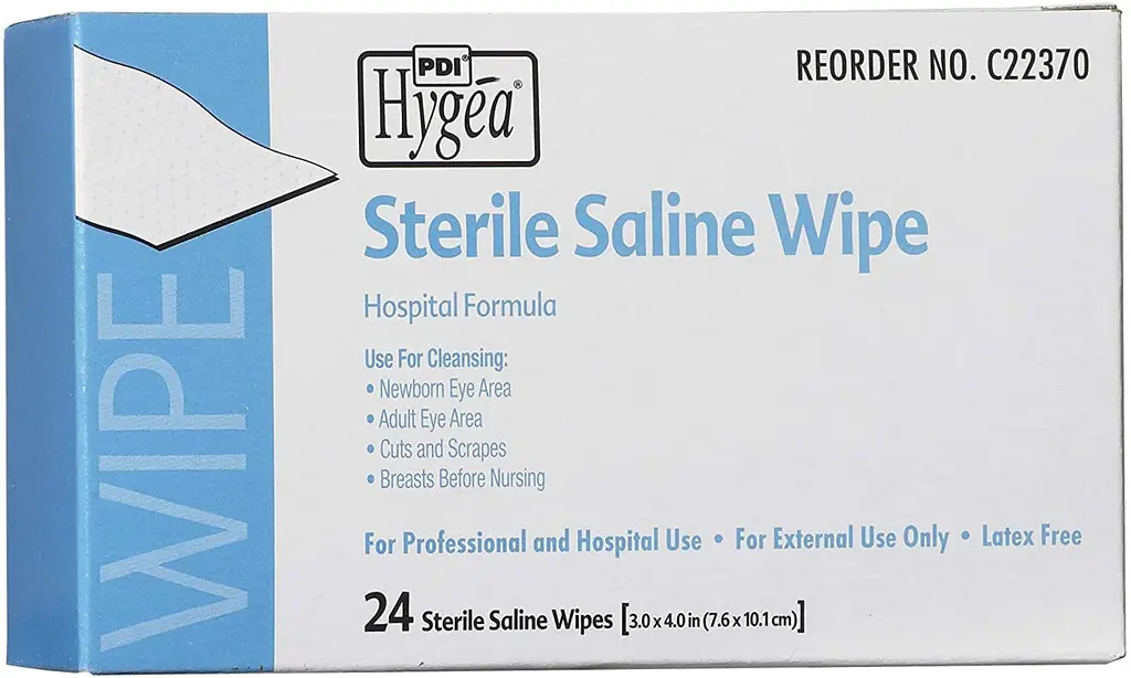 Saline Wipe Hygea Individual Packet Saline Unscented 1 Count