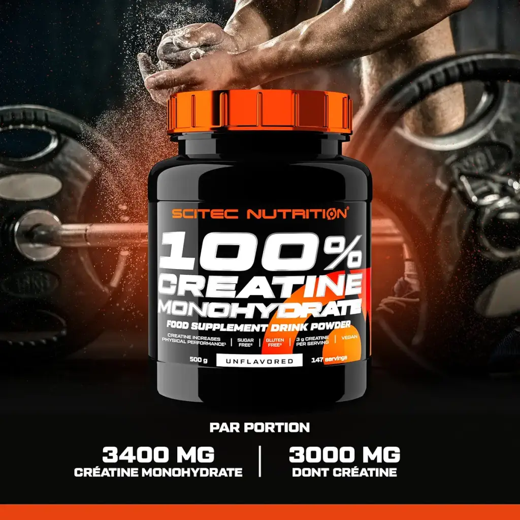 Scitec Nutrition 100% Creatine Monohydrate - Vegan - 3g par portion - Boost de — Sports Nutrition