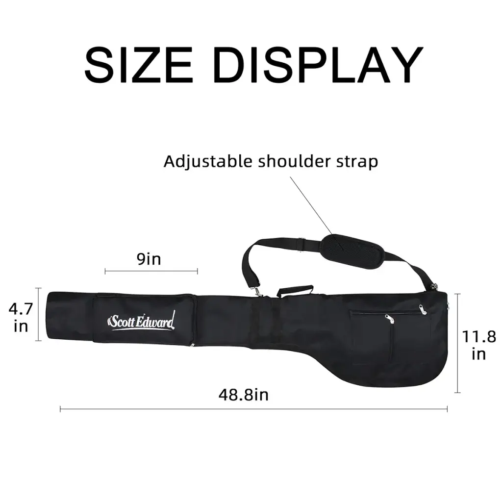 Scott Edward Foldable Golf Club Carry Bag Portable Sunday Pencil Bag Lightweight — Golf