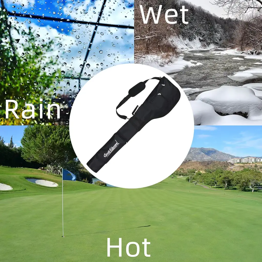 Scott Edward Foldable Golf Club Carry Bag Portable Sunday Pencil Bag Lightweight — Golf