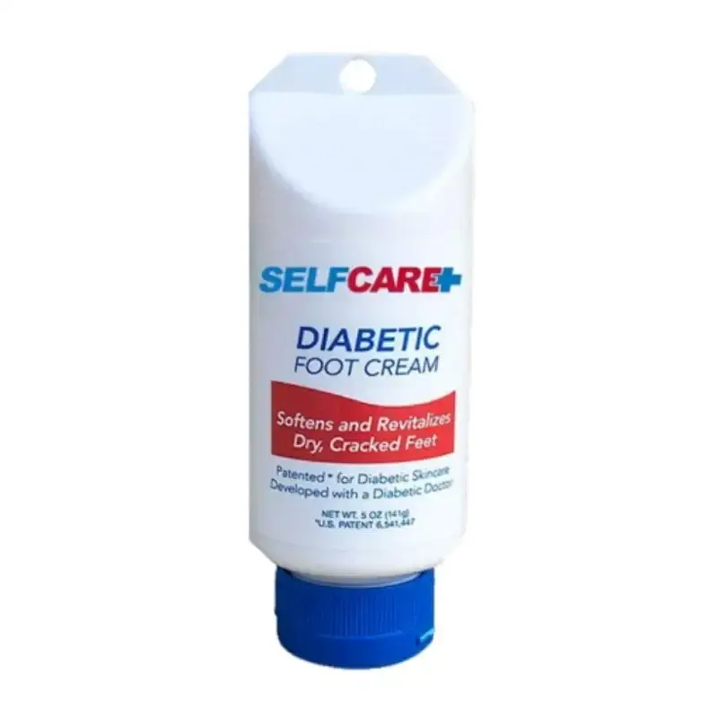 Selfcare Plus Diabetic Foot Cream For Dry Cracked Feet. Leaves Hands Legs Feet & Body Smooth Patented Lotion 5 oz