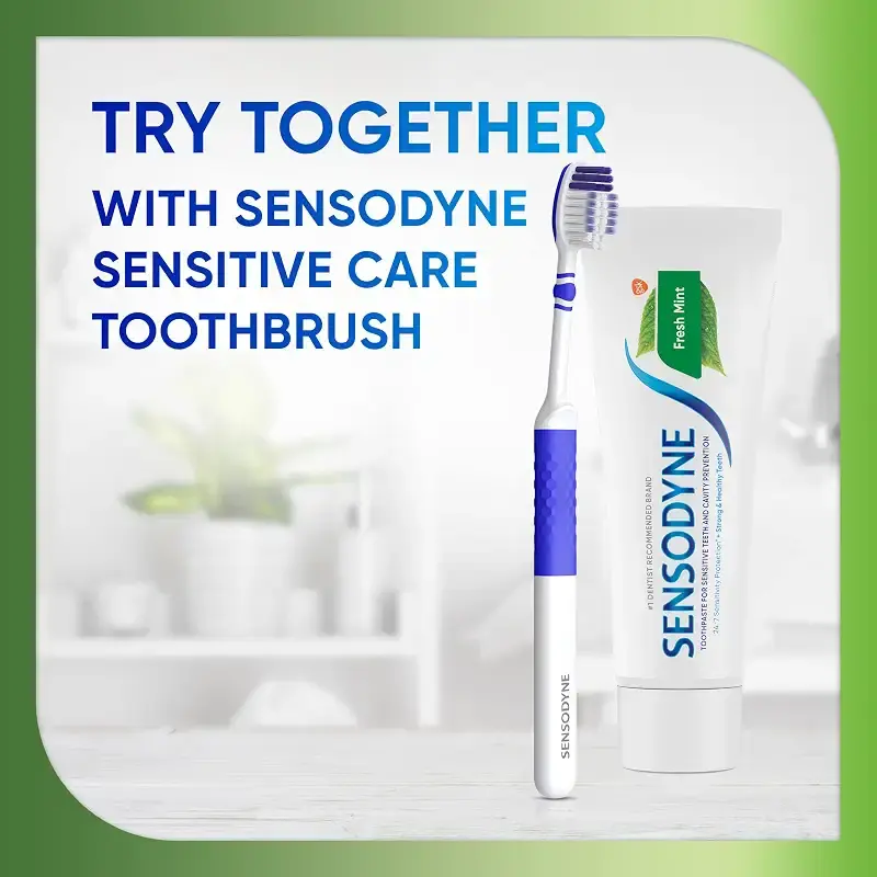 Sensodyne Fresh Mint Sensitive Toothpaste, Cavity Prevention and Sensitive Teeth — pack of 2