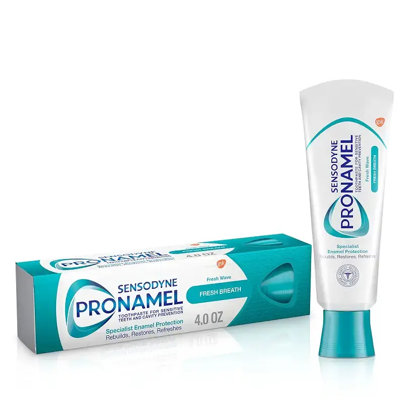 Sensodyne Pronamel Fresh Breath Enamel Toothpaste for Sensitive Teeth and Cavity Protection Sensitivity Protection and Cavity Protection Fresh Wave - 4 Ounces