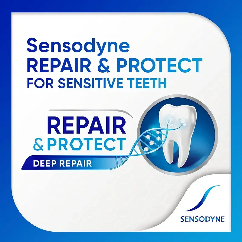 Sensodyne Repair and Protect Whitening Toothpaste Toothpaste for Sensitive Teeth and — Oral Care