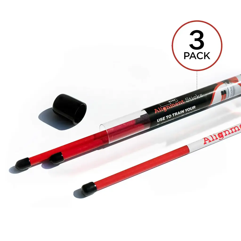 Shaun WEBB PGA Golf Alignment Sticks (Pack of 3 Golf Sticks) Swing with Confidence and — SHAUN WEBB GOLF