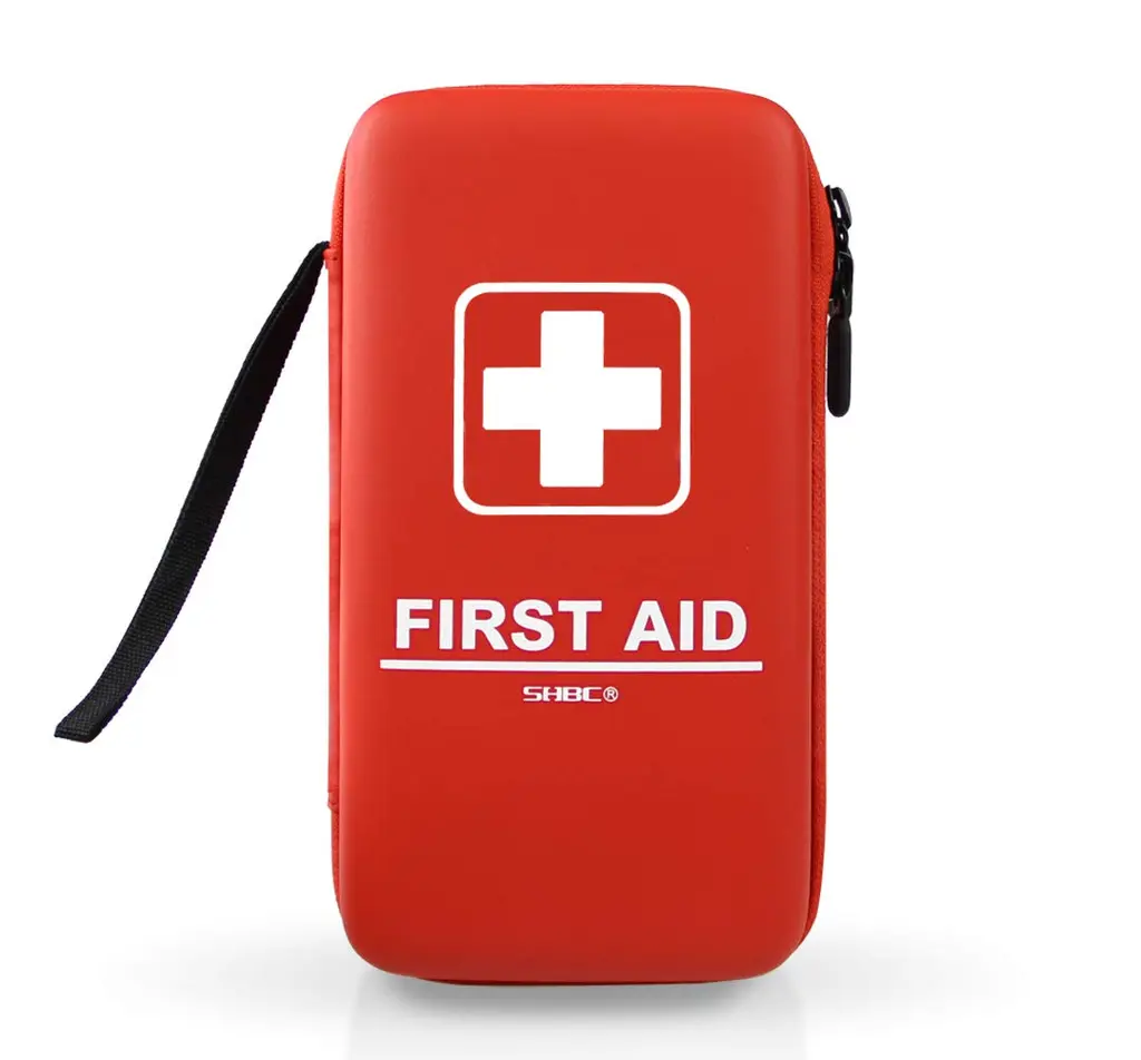 SHBC Compact First Aid Kit (139 Piece) Adventure Medical Kits Waterproof- Includes Emergency Blanket, Fire Starter, Compass, Wire Saw for Survival, Home, Car, Camping, Hiking, Hunting, Sport
