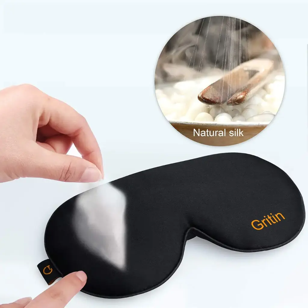 Silk Sleep Eye Mask for Men/Women/Kids, Gritin Ultra Soft Skin-Friendly Silk Eye Sleeping — Sleep Wellness