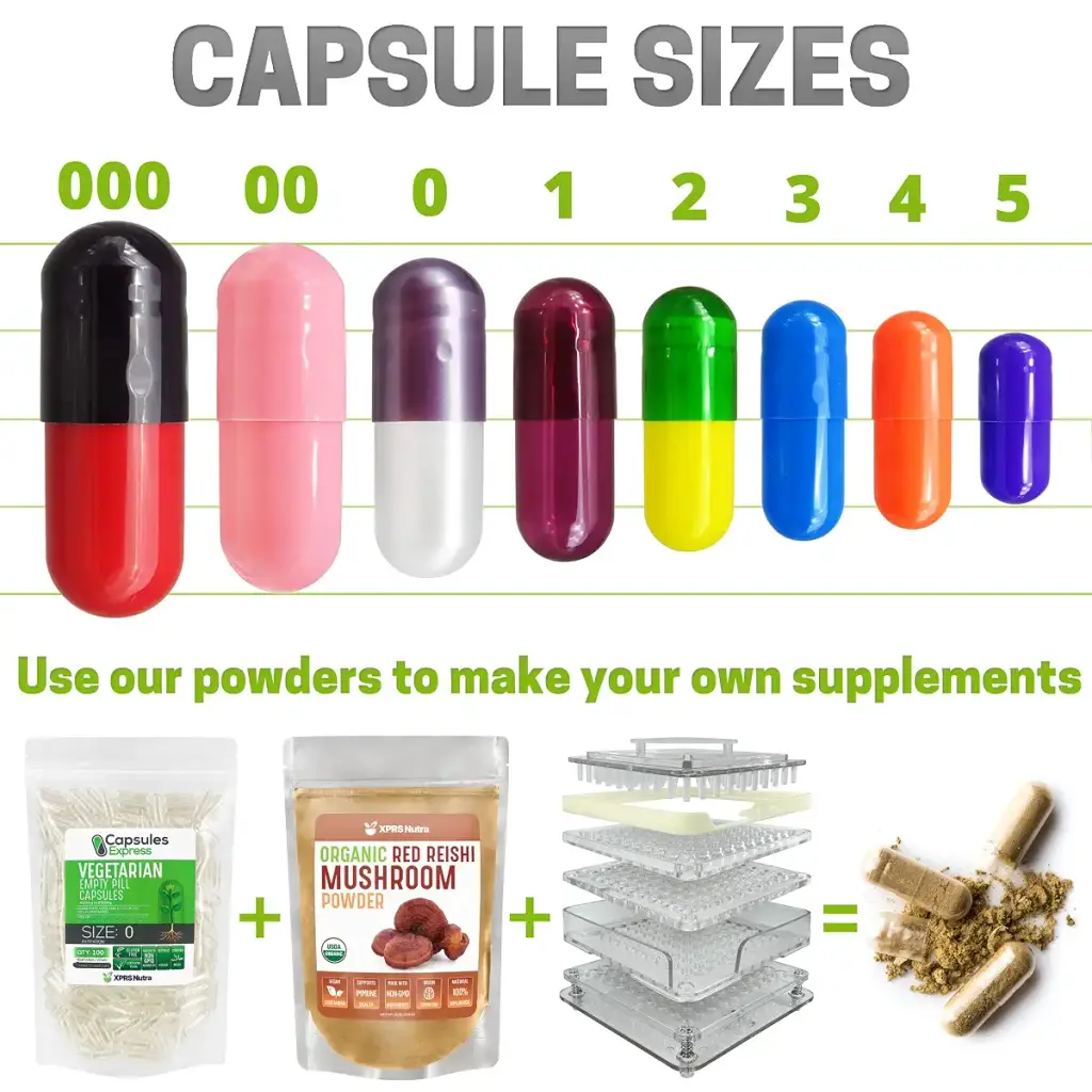 Size 00 Empty Capsules - 100 Count Clear Empty Vegan Capsules - Empty Vegetarian Pill — Capsules
