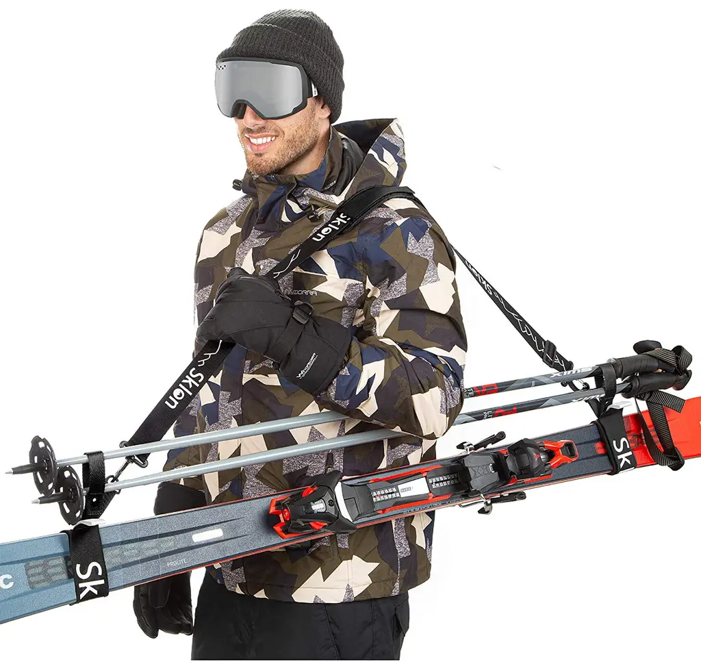 Sklon Ski Strap and Pole Carrier | Avoid the Struggle and Effortlessly Transport Your Ski Gear Everywhere You Go | Features