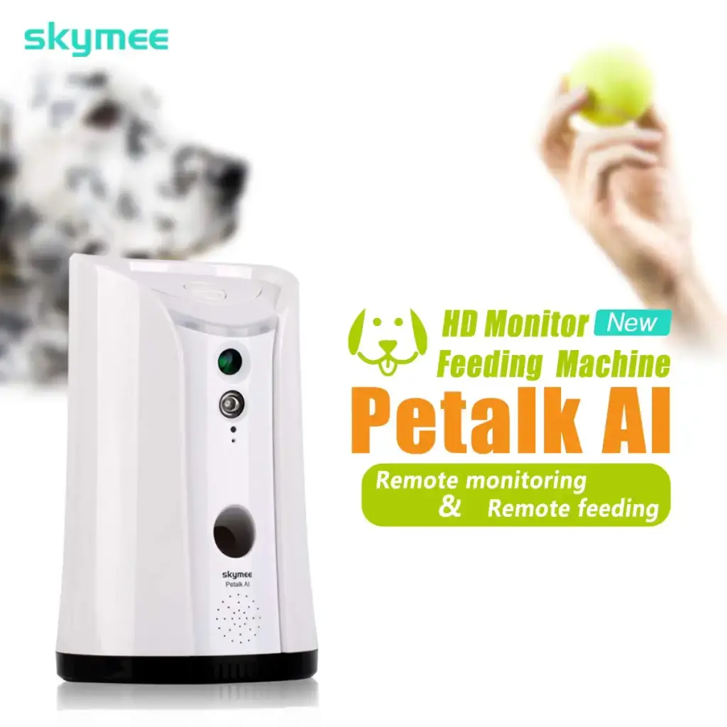 SKYMEE SM-02 Dog Camera Treat Dispenser, Remote Pet Camera with Two-Way Audio and Night — SKYMEE