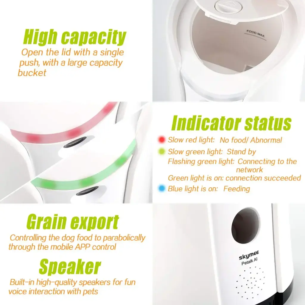 SKYMEE SM-02 Dog Camera Treat Dispenser, Remote Pet Camera with Two-Way Audio and Night — SKYMEE