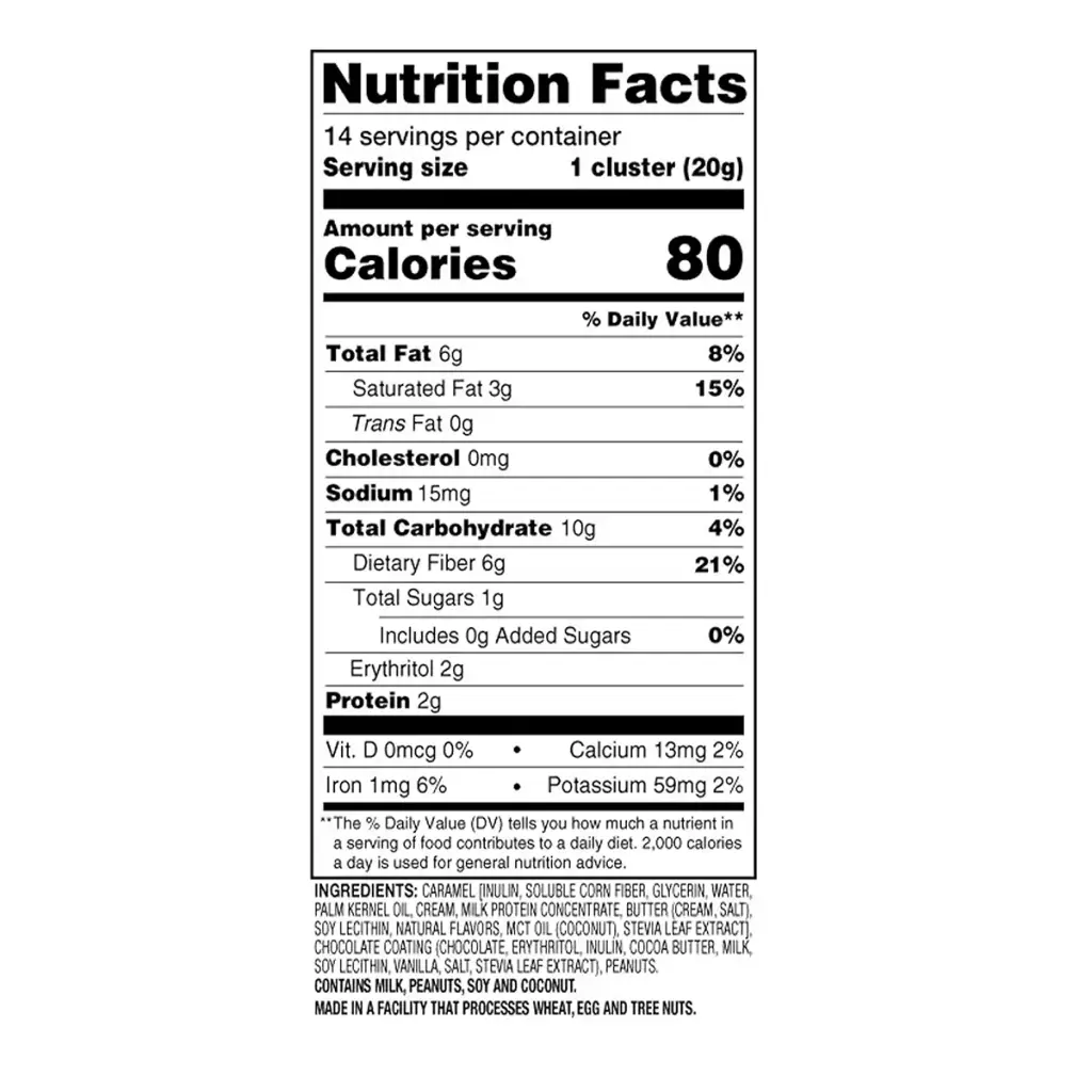 SlimFast Keto Fat Bomb Snack Cluster, Caramel Nuts & Chocolate, Keto Snacks for Weight — Sports Nutrition