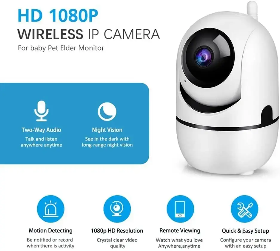 Smart Security Camera 360 for Home Pet Dog Cat Video Surveillance Night Vision Two Way — Pet