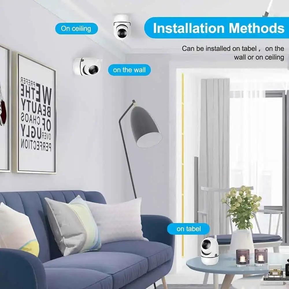 Smart Security Camera 360 for Home Pet Dog Cat Video Surveillance Night Vision Two Way — Lepetitvelo