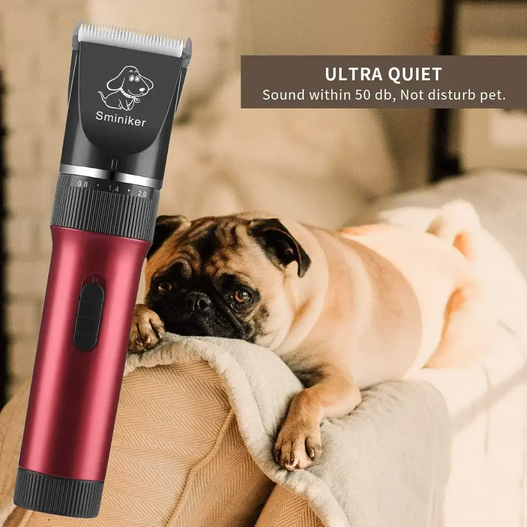 Sminiker Dog Clippers Low Noise Dog Grooming Kit Rechargeable Pet Clippers Cordless Dog — Sminiker