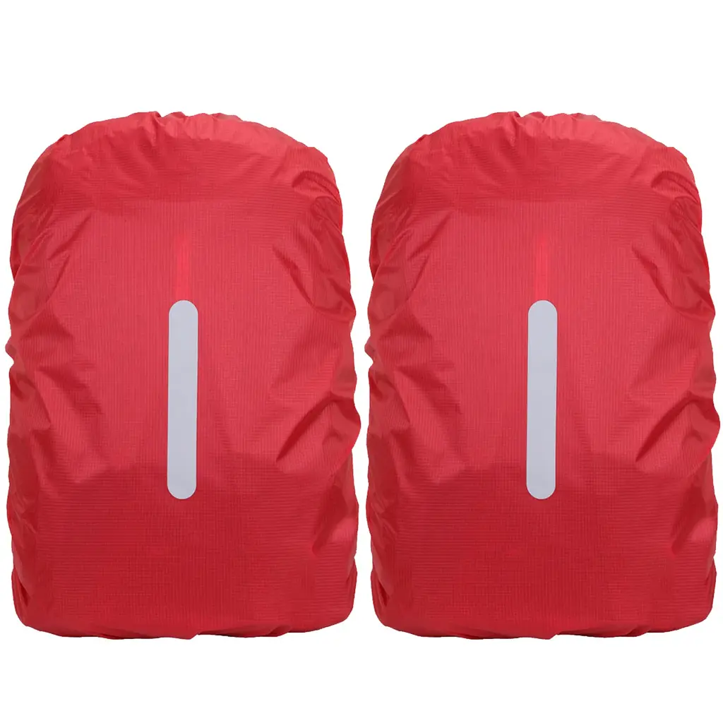 Souke Sports 2 Pack Backpack Cover Rain Waterproof for 30-40L Backpack with Reflective Strap Backpack Cover Ultralight Compact Portable for Camping Traveling Cycling Hiking Outdoor Red