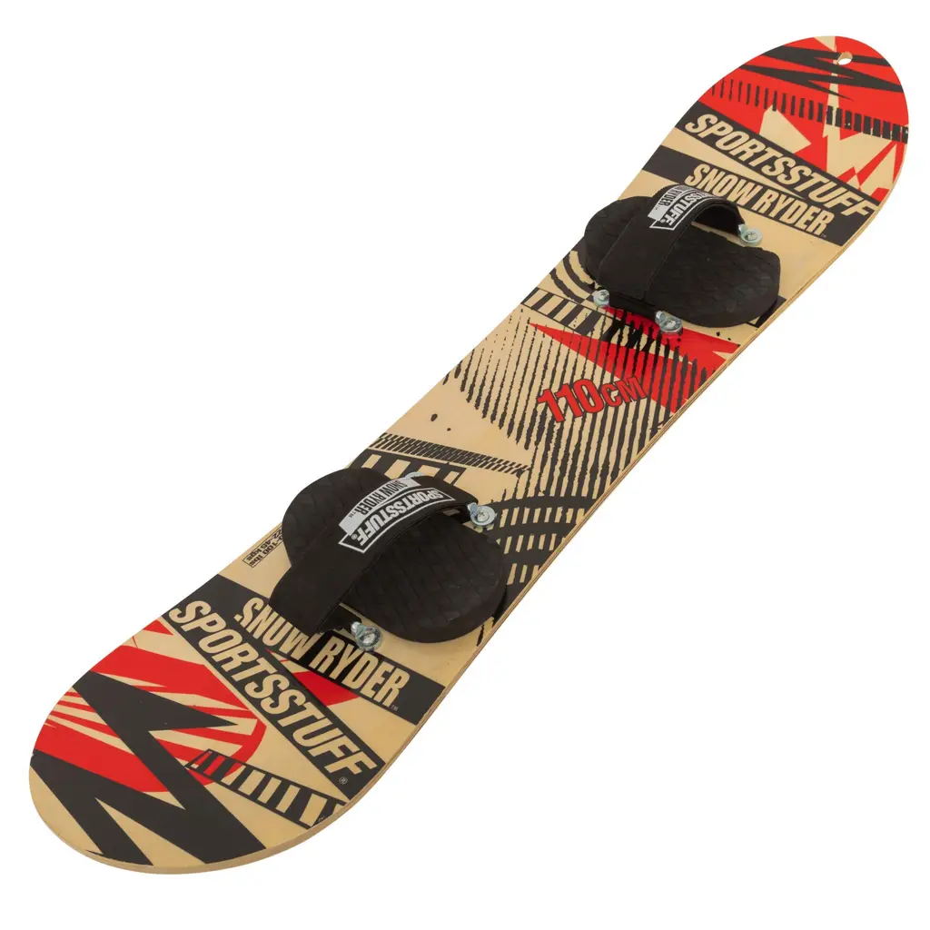 Sportsstuff Snow Ryder Hardwood Snowboard with Velcro Bindings, Multiple Sizes Available 110cm