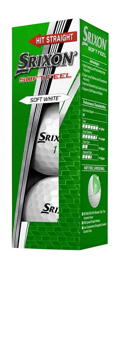 Srixon Soft Feel Golf Balls (One Dozen) White — Golf