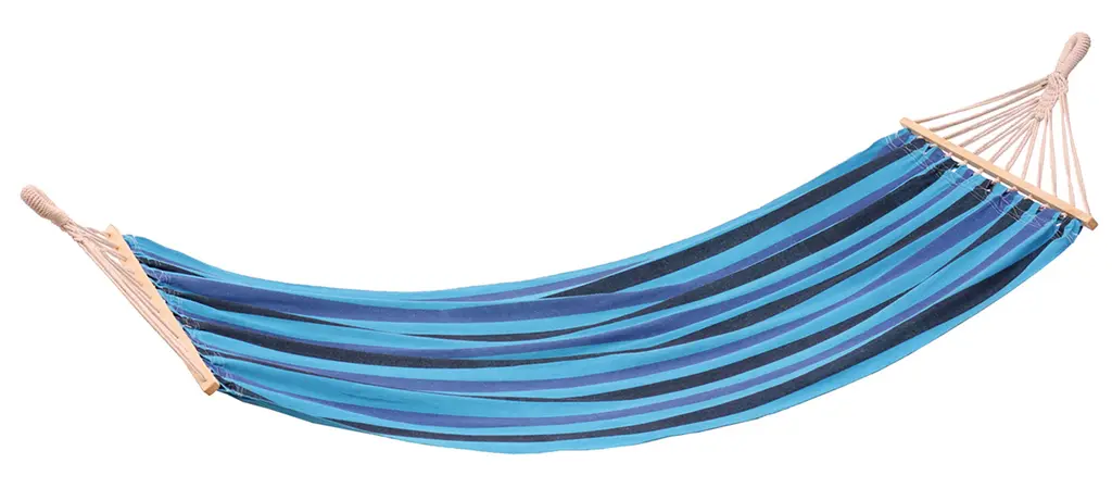 Stansport Bahamas Single Cotton Hammock Blue