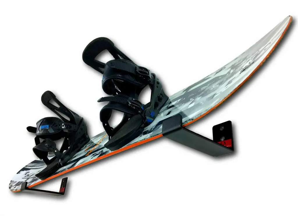 StoreYourBoard Minimalist Snowboard Display Rack, Wall Mount Storage Black Medium