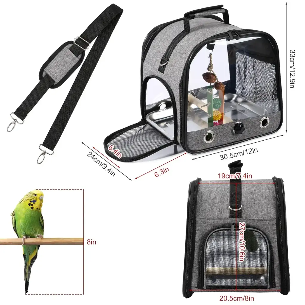 SUERTREE Bird Carrier Bag Bird Travel Cage with Stand Small Bird Carrier for Parrot — Suertree