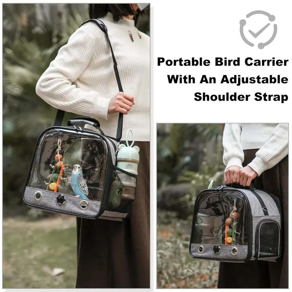 SUERTREE Bird Carrier Bag Bird Travel Cage with Stand Small Bird Carrier for Parrot — Pet