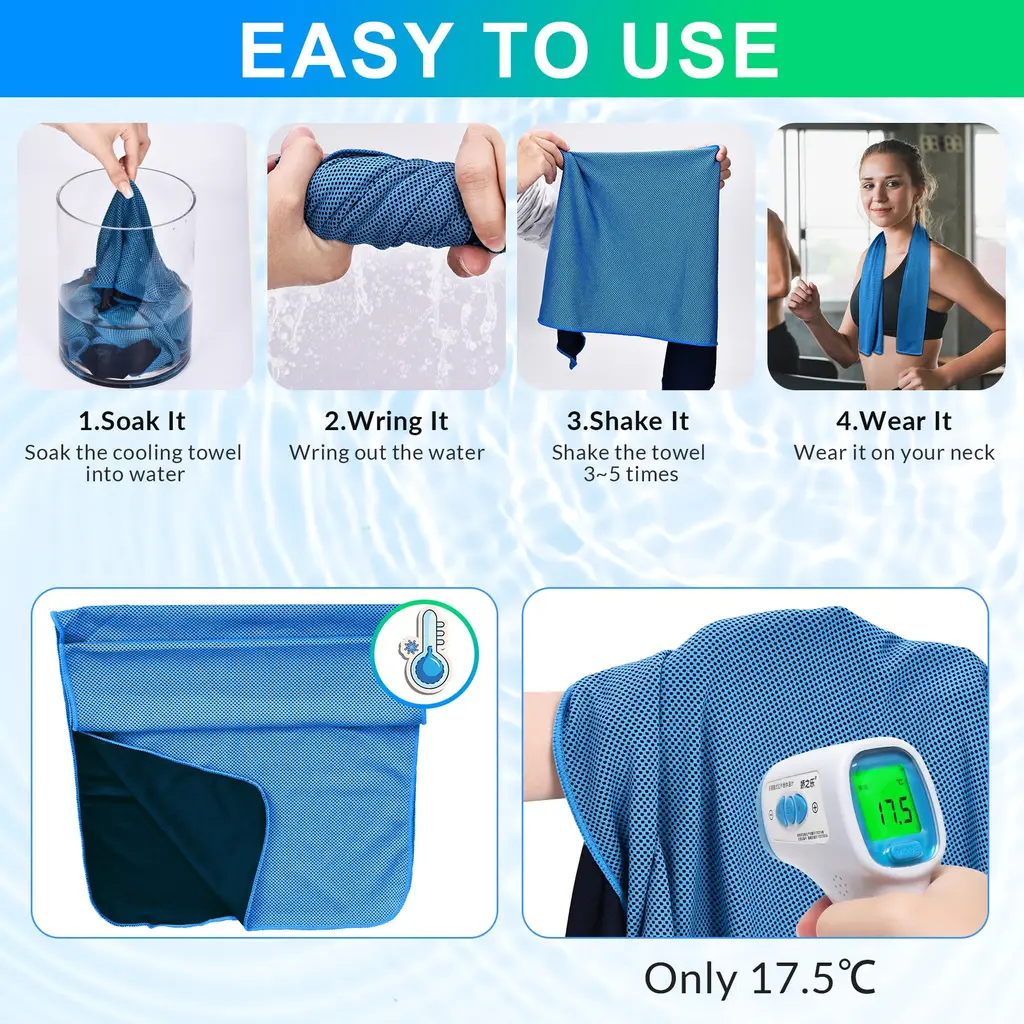 Sukeen Snap Cooling Towel — Single, view 7