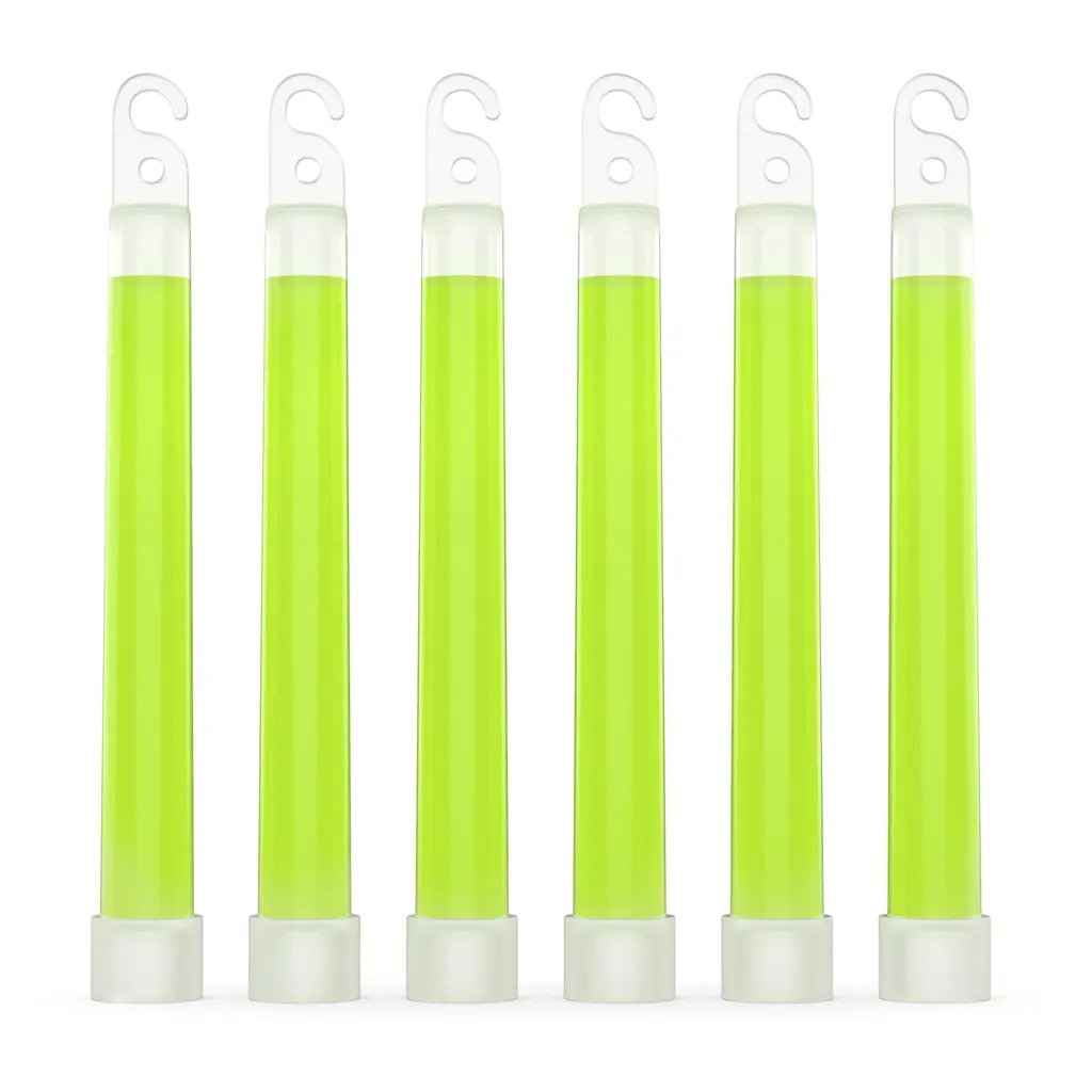 Swiss Safe Premium 6" Glow Sticks - Extra Bright, 12+ Hour Duration, Emergency Ready
