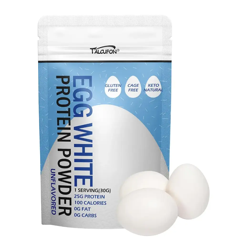 Talcufon Egg White Protein Powder 8Oz Pasteurized No Additives High Protein Gluten-Free Ideal for Baking and Cooking Unflavored 227G
