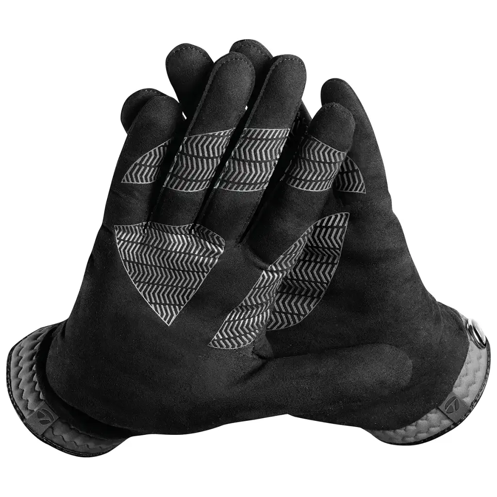 TaylorMade Rain Control Golf Gloves (Pair) Black/Gray Large Pair