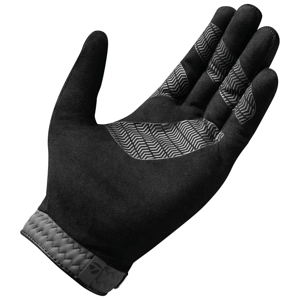 TaylorMade Rain Control Golf Gloves (Pair) Black/Gray Large Pair — Golf