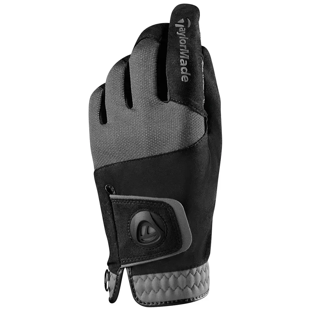TaylorMade Rain Control Golf Gloves (Pair) Black/Gray Large Pair — TaylorMade